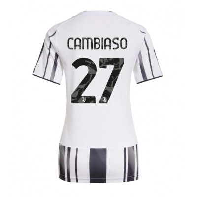 Fotballdrakt Dame Juventus Andrea Cambiaso #27 Hjemmedrakt 2025-26 Kortermet Fotballdrakt Dame Juventus Andrea Cambiaso #27 Hjemmedrakt 2025-26 Kortermet
